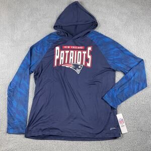 Zubaz NFL Men's XL New England Patriots Viper Print Pullover Hooded Sweatshirt
